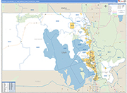 Ogden-Clearfield Metro Area Wall Map Basic Style